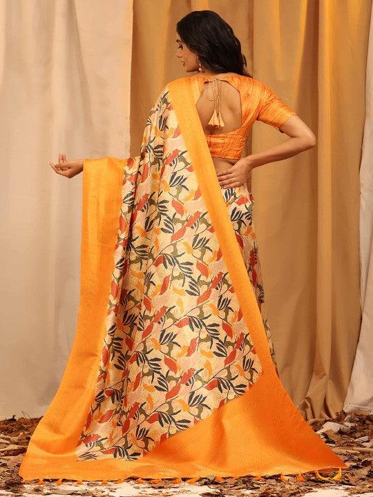 Majestic Charm: Digital Print Kubera Pattu Saree