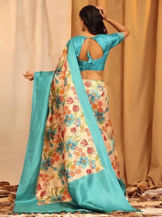 Graceful Pavitra Kubera Pattu Digital Print Saree