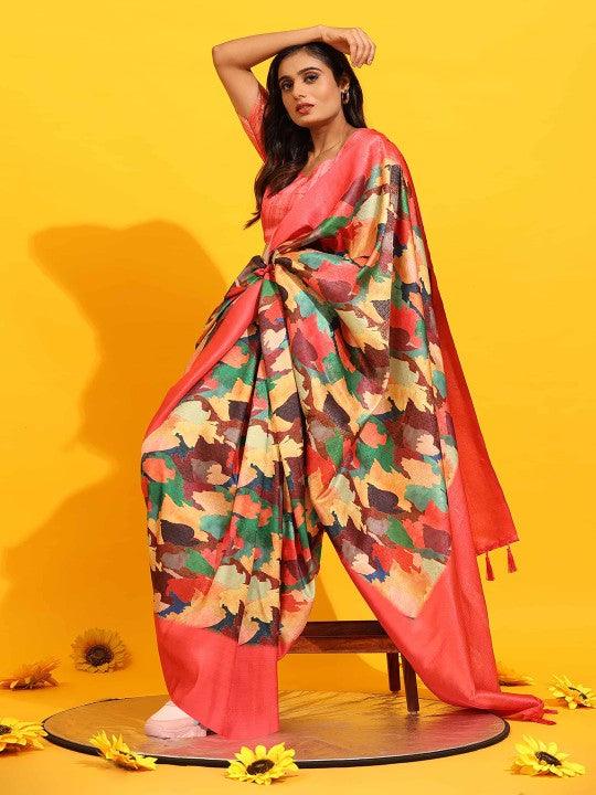 Kubera Pattu Luxe: Digital Patterned Saree