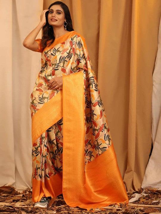 Majestic Charm: Digital Print Kubera Pattu Saree