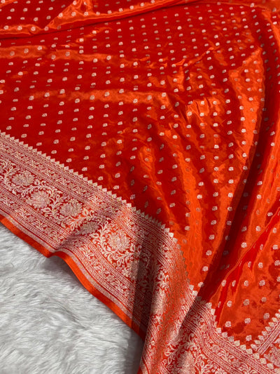Crepe Silky Katan Banarasi Saree | Premium Jacquard Silk Saree | Mysorepattu