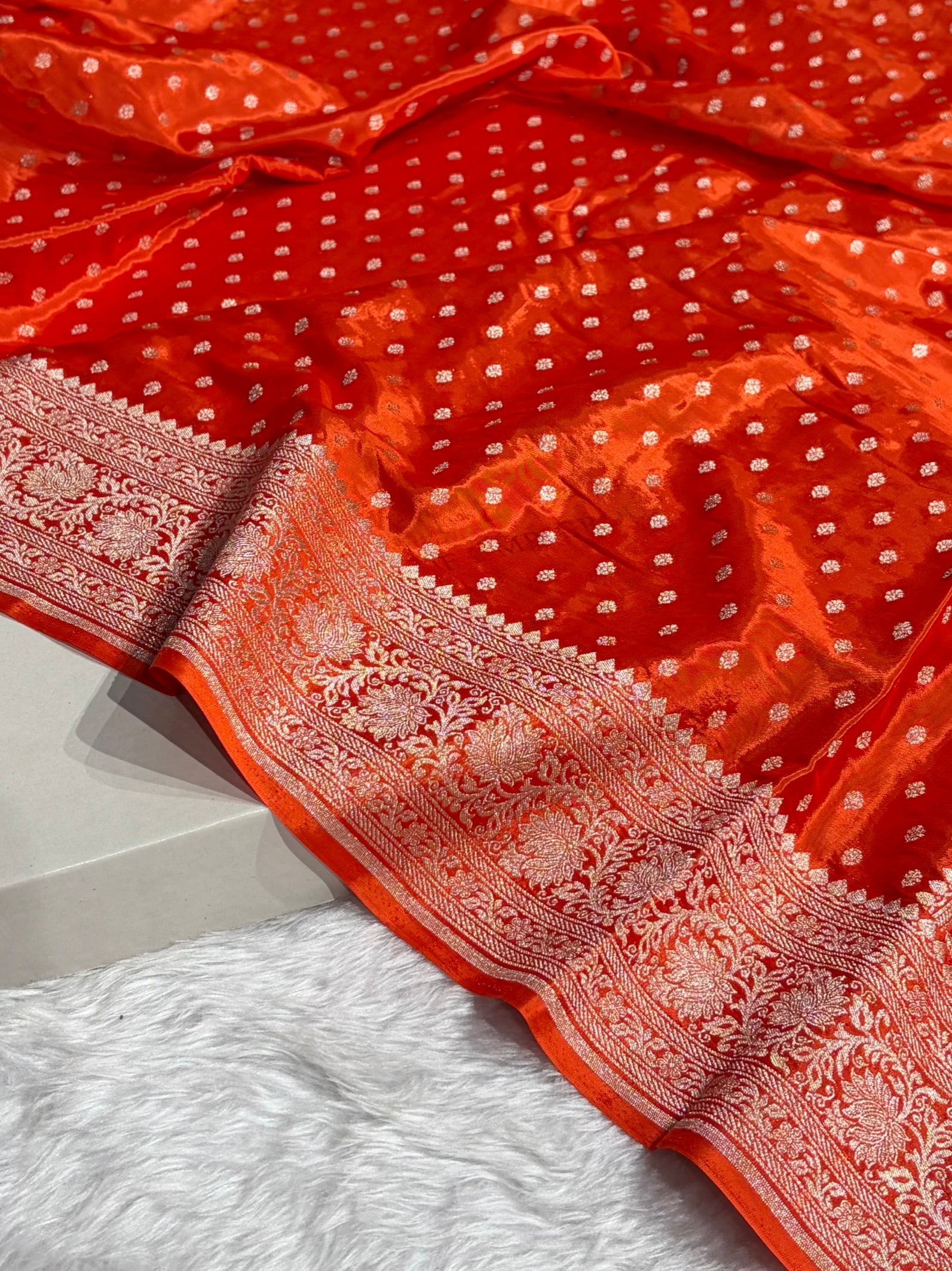 Crepe Silky Katan Banarasi Saree | Premium Jacquard Silk Saree | Mysorepattu