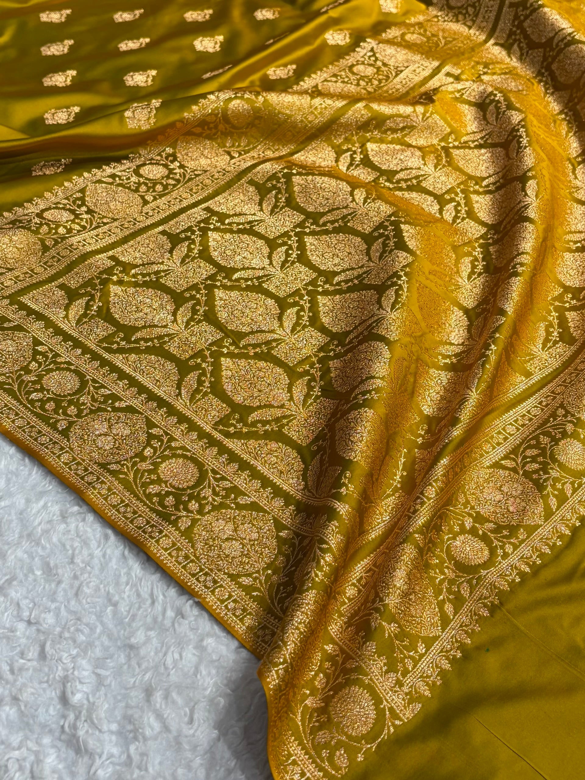 Mysorepattu Premium Satin Katan Silk Saree for Women | Jacquard Loom Woven Designer Saree
