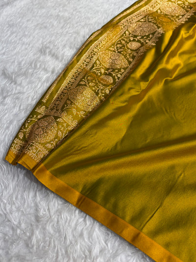 Mysorepattu Premium Satin Katan Silk Saree for Women | Jacquard Loom Woven Designer Saree