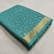 Lustrous Flow: Mysore Crepe Silk with Line Pallu