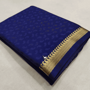Mysore Majesty: Crepe Silk with Subtle Lined Pallu