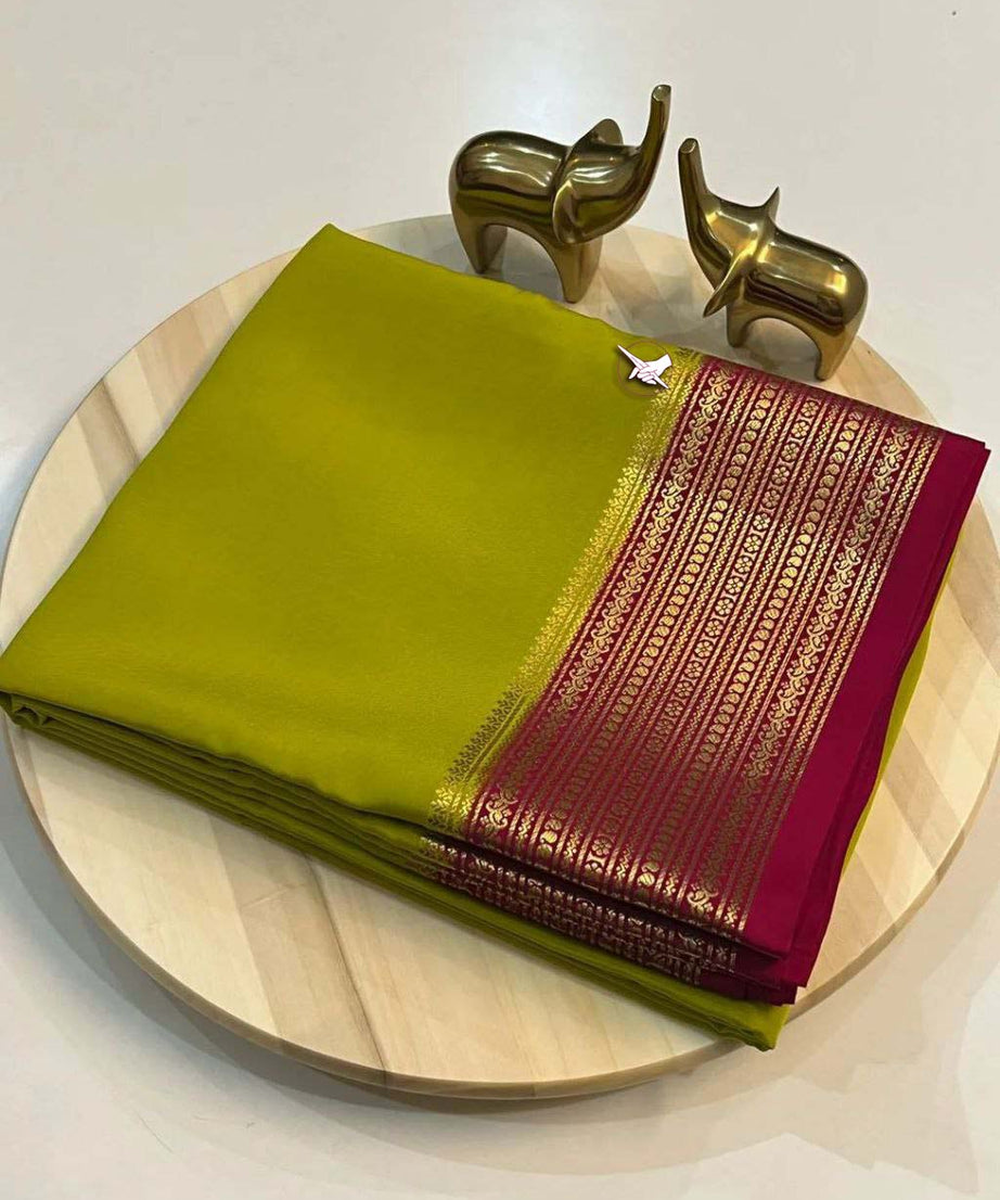 Exclusive Mysore Crepe Soft  Silk Sarees