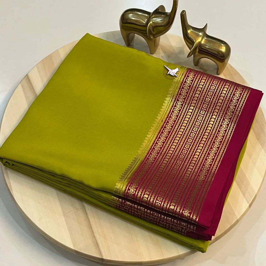 Exclusive Mysore Crepe Soft  Silk Sarees