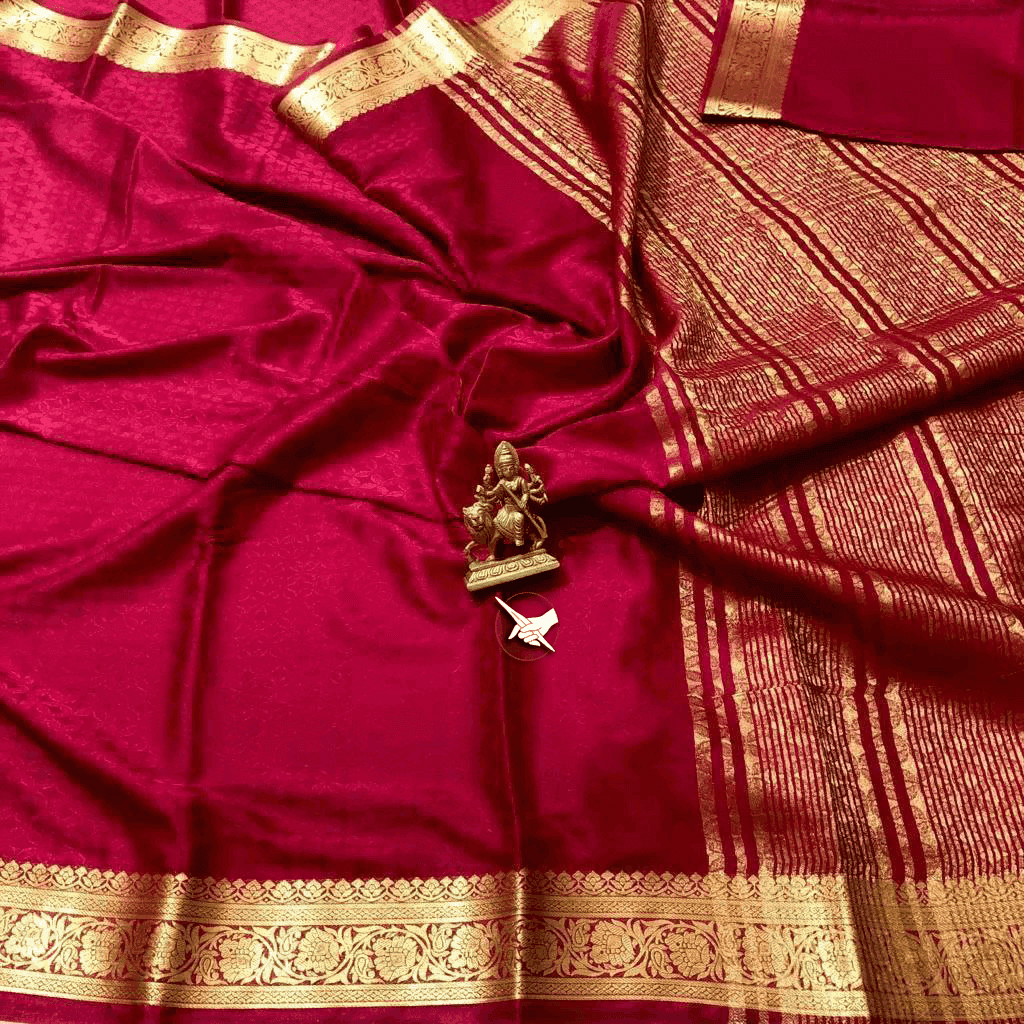 Luxury in Threads: Mysore Crepe Silk Saree
