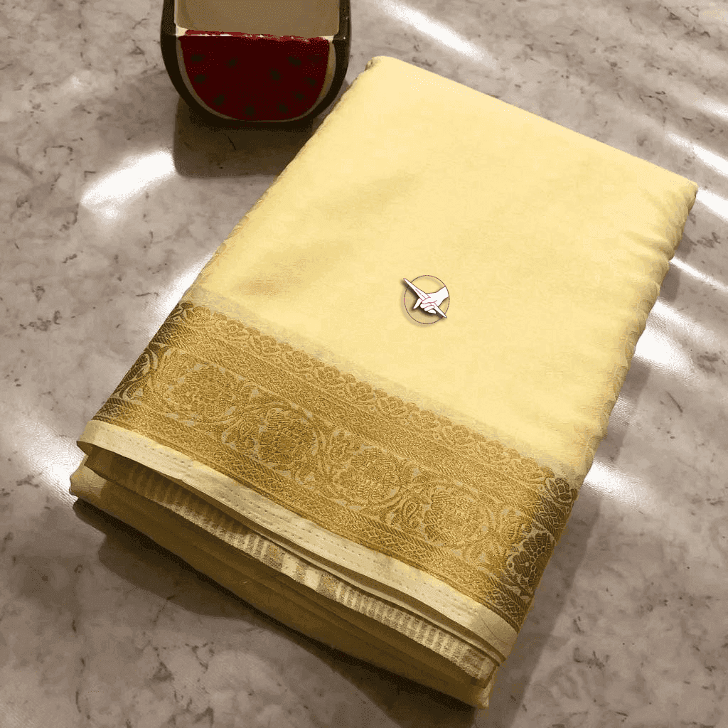 Traditional Mysore silk sarees in beautiful zari border