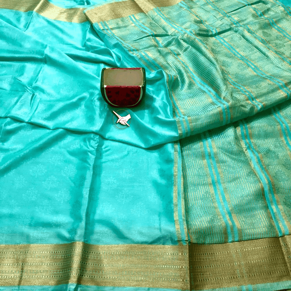 Traditional Mysore silk sarees in beautiful zari border
