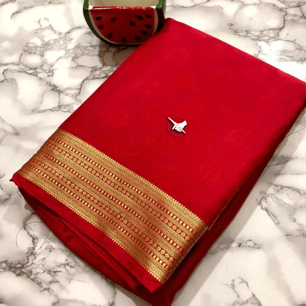 Traditional Mysore silk sarees in beautiful zari border