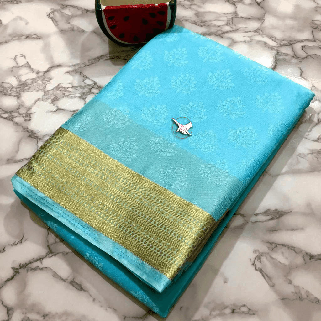 Glistening Grace: Mysore Crepe Soft Silk Saree