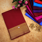 Traditional Mysore silk sarees in beautiful zari border