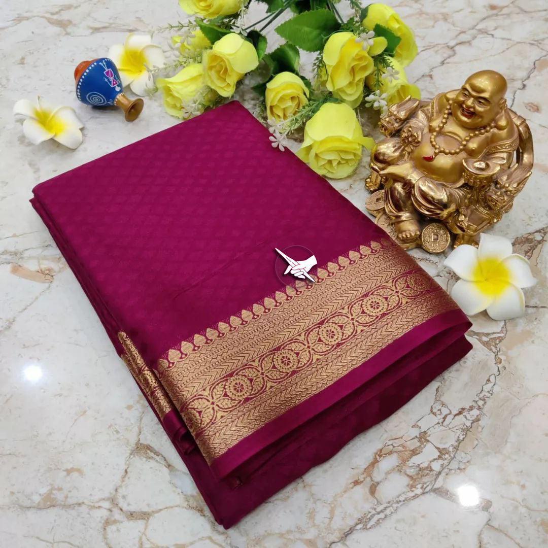 Majestic Mysore: Crepe Silk with Signature Lines