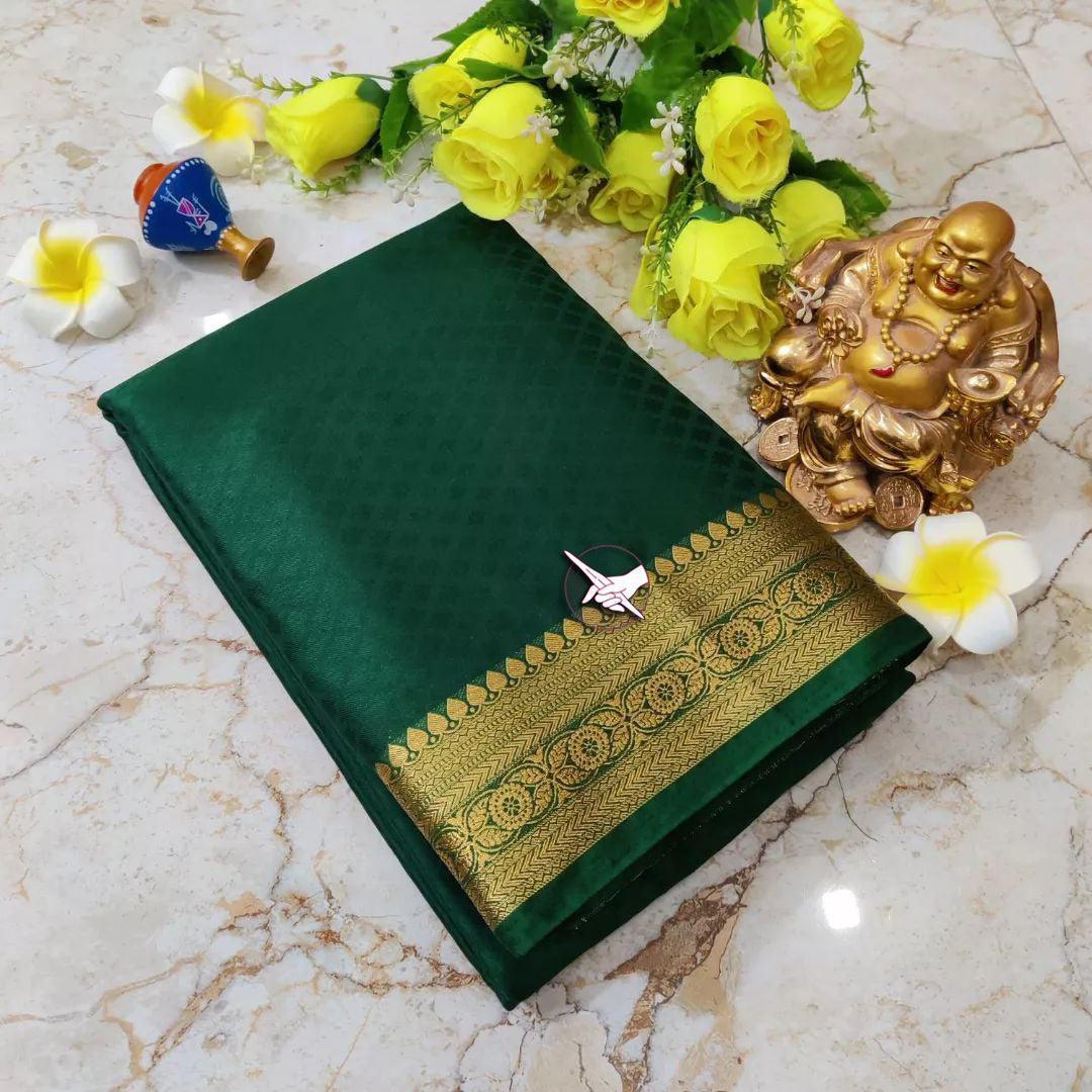 Lush & Light: Mysore Crepe Silk with Fine Pallu Lines