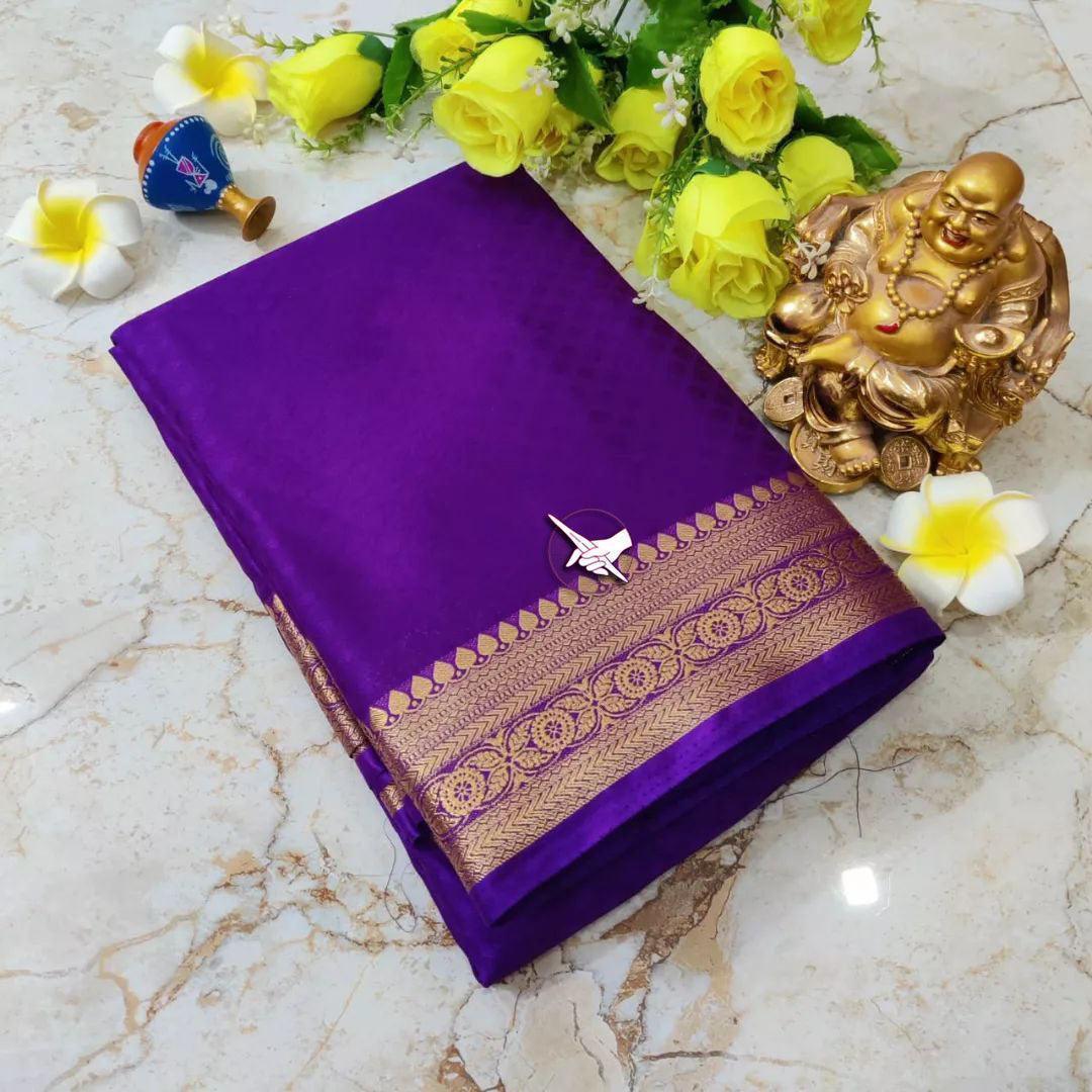 Lush & Light: Mysore Crepe Silk with Fine Pallu Lines