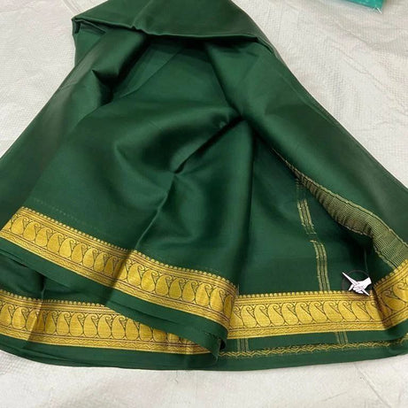 Traditional Mysore silk sarees in beautiful zari border