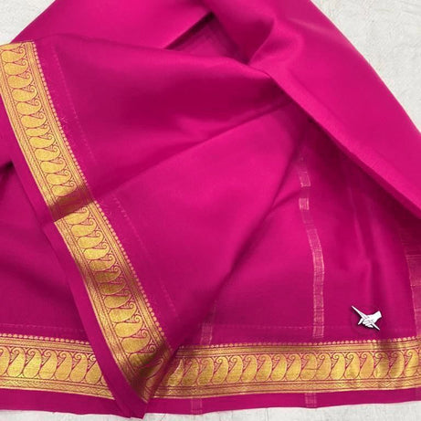 Traditional Mysore silk sarees in beautiful zari border