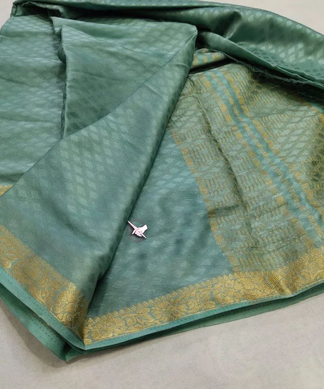 mysore crepe soft silks with line pallu