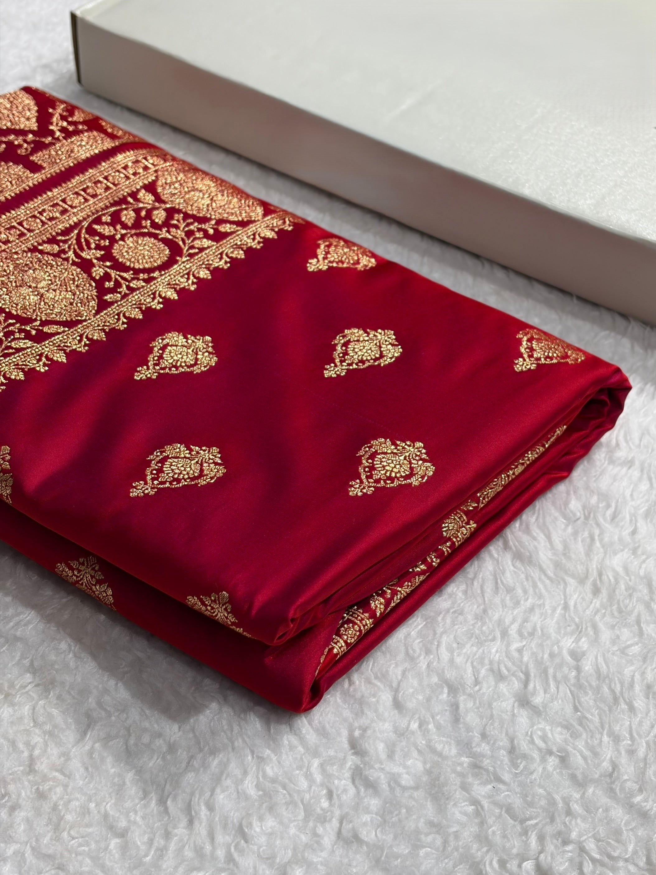 Mysorepattu Premium Satin Katan Silk Saree for Women | Jacquard Loom Woven Designer Saree