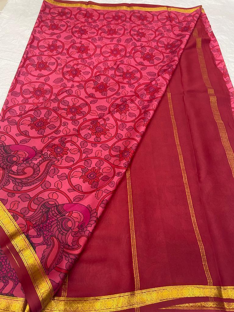 PAVITRA PURE KUBERA PATTU PATTERN SAREE DIGITAL PRINT (Copy)