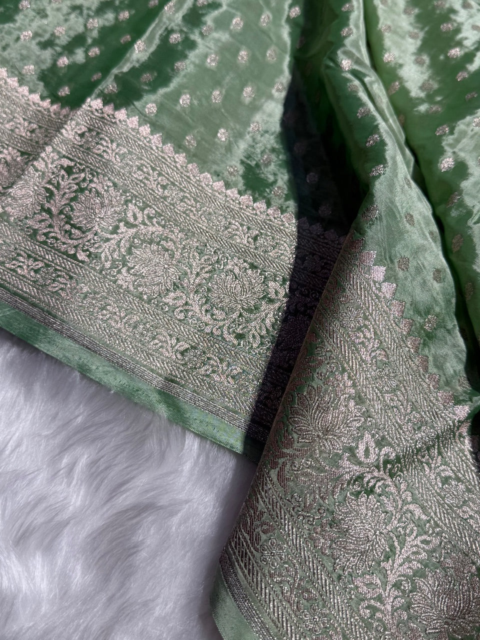Crepe Silky Katan Banarasi Saree | Premium Jacquard Silk Saree | Mysorepattu