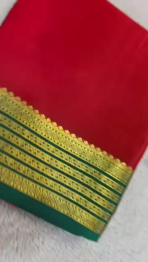 Load video: Divine Drape: Uppada Silk Saree with Luxurious Contrast Details