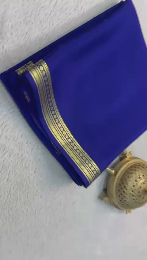 Load video: Traditional border with line pallu in beautiful solid colors