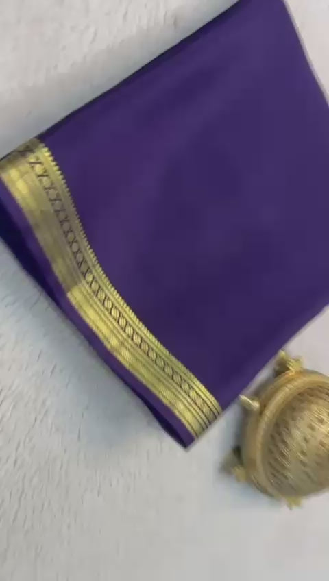 Load video: Traditional border with line pallu in beautiful solid colors