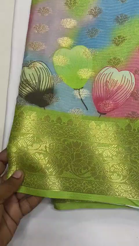 Load video: Crepe Georgette Printed