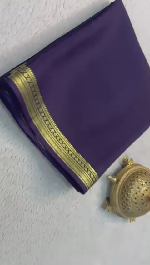 Load video: Traditional border with line pallu in beautiful solid colors