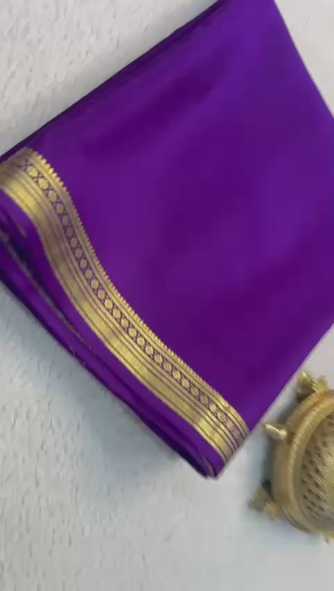 Load video: Traditional border with line pallu in beautiful solid colors
