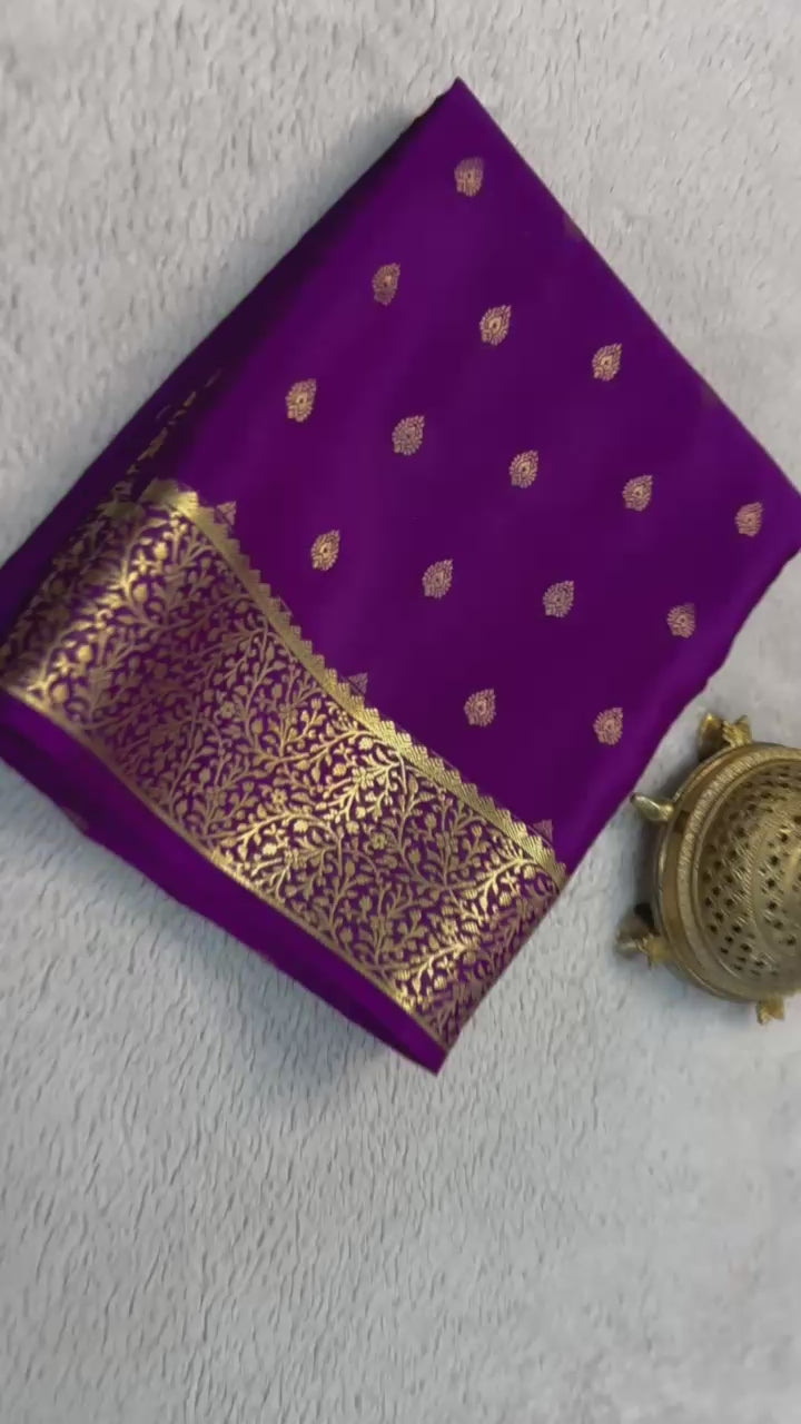 Load video: Very Exclusive Mysore Crepe Silk Saree