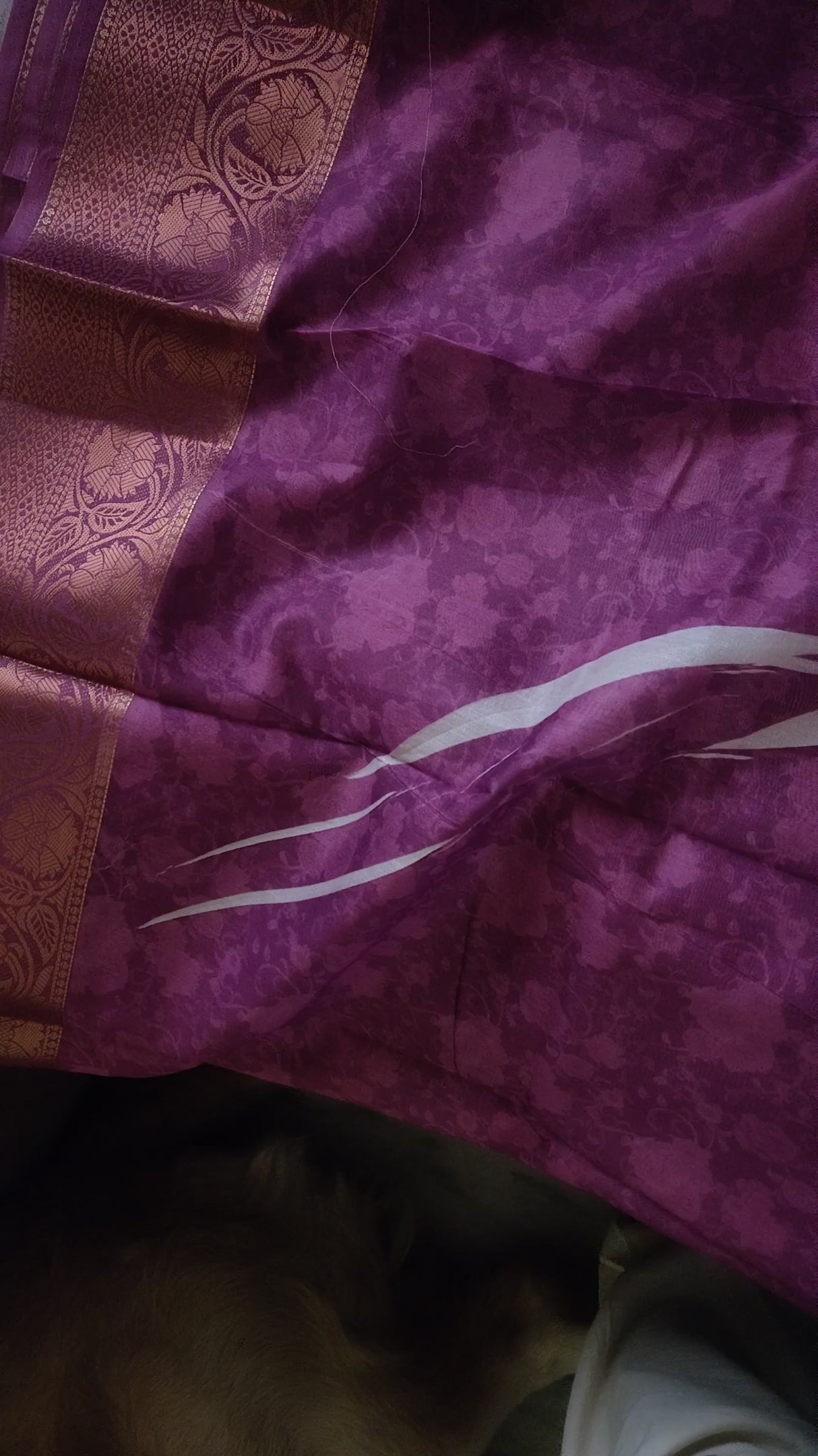 Load video: Mysore Printed Floral Silk Sarees for Grand Occasions