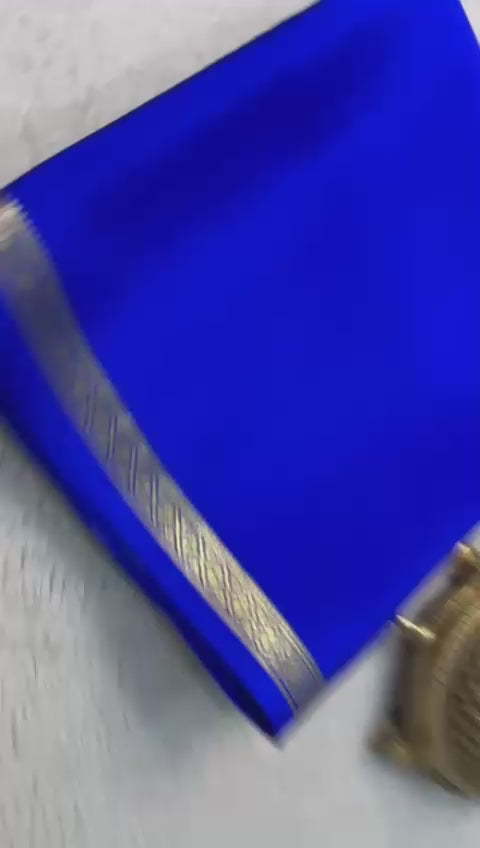 Load video: Solid Elegance: Graceful Small Border Sarees with Captivating Line Pallu