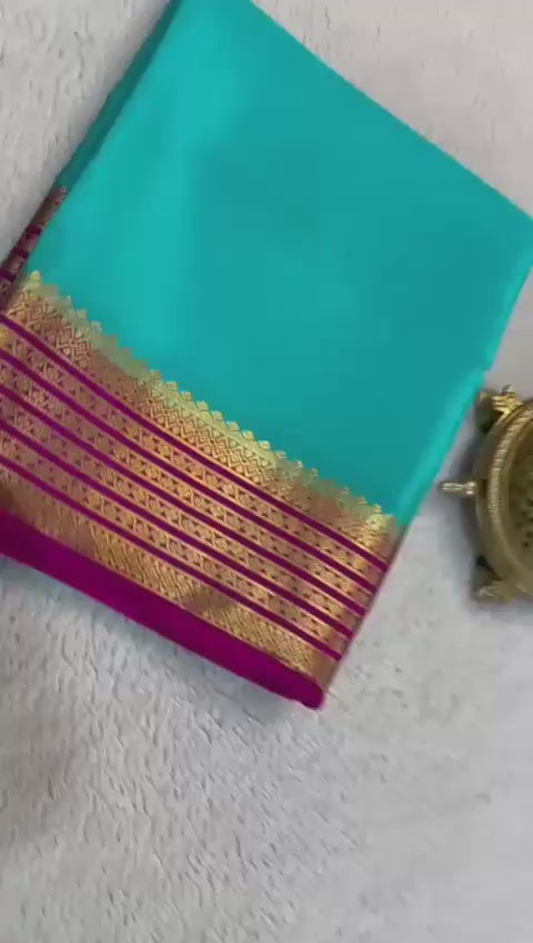 Load video: Enchanting Aura: Kota Silk Saree with Delicate Handwoven Patterns