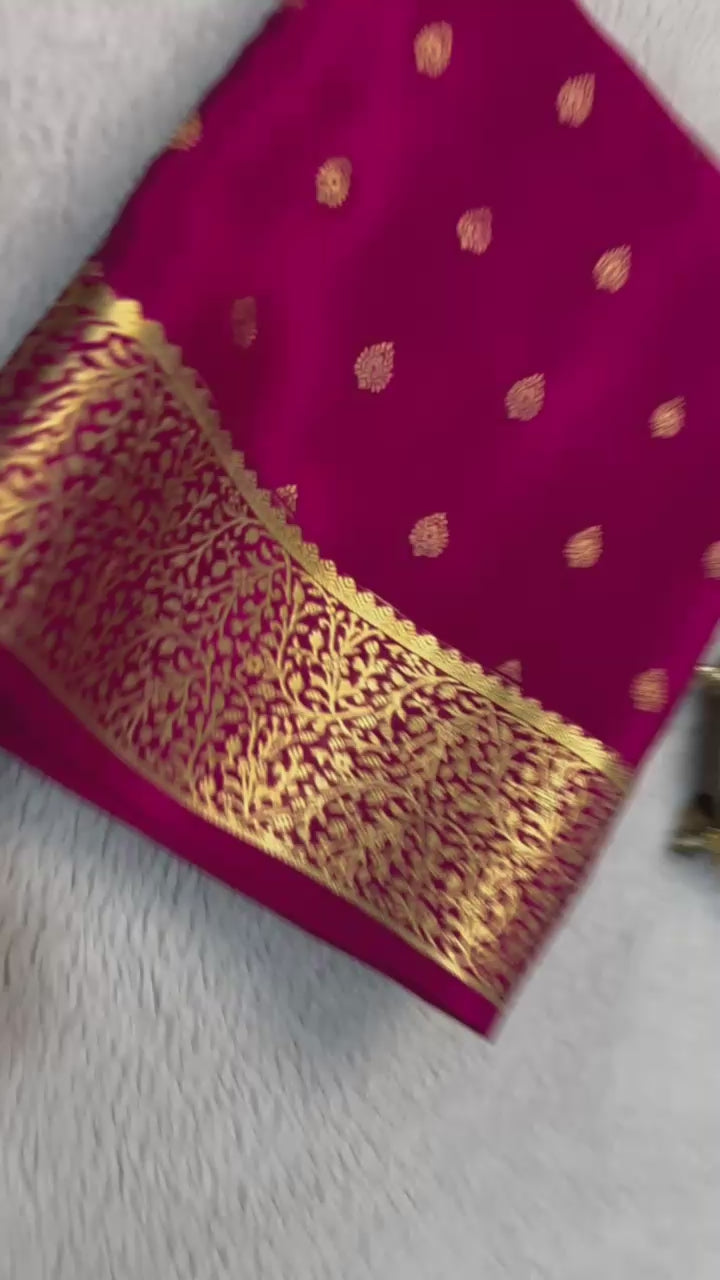 Load video: Very Exclusive Mysore Crepe Silk Saree
