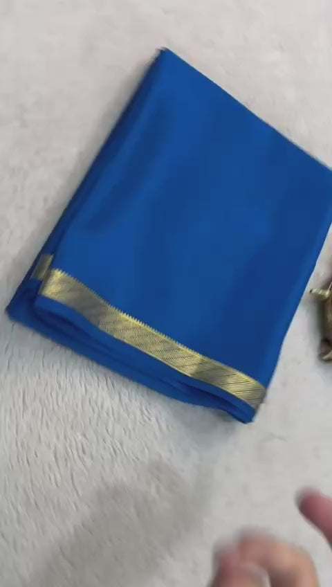 Load video: Radiate Elegance with Mysore Silk Crepe Sarees