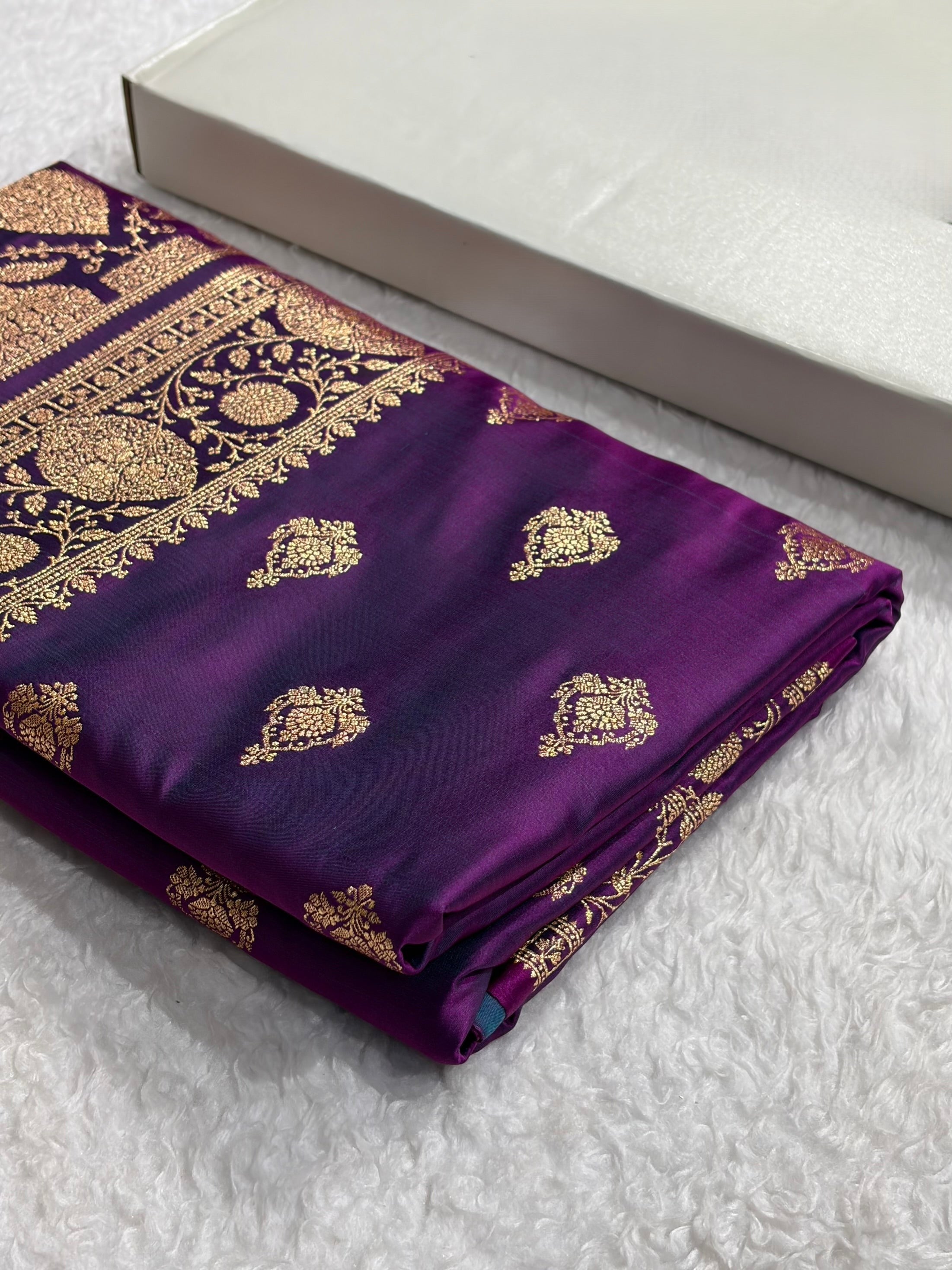 Mysorepattu Premium Satin Katan Silk Saree for Women | Jacquard Loom Woven Designer Saree