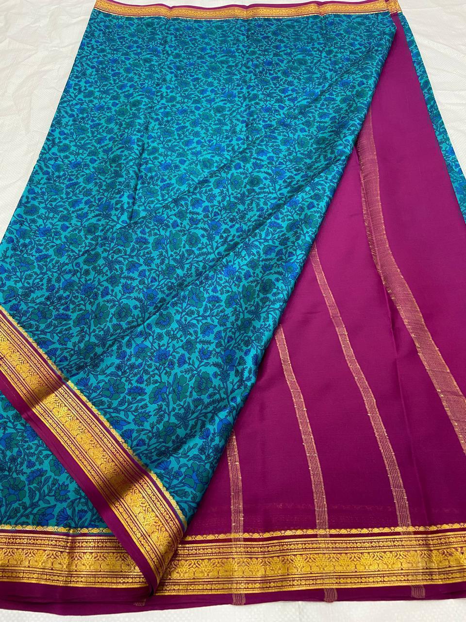 PAVITRA PURE KUBERA PATTU PATTERN SAREE DIGITAL PRINT (Copy)