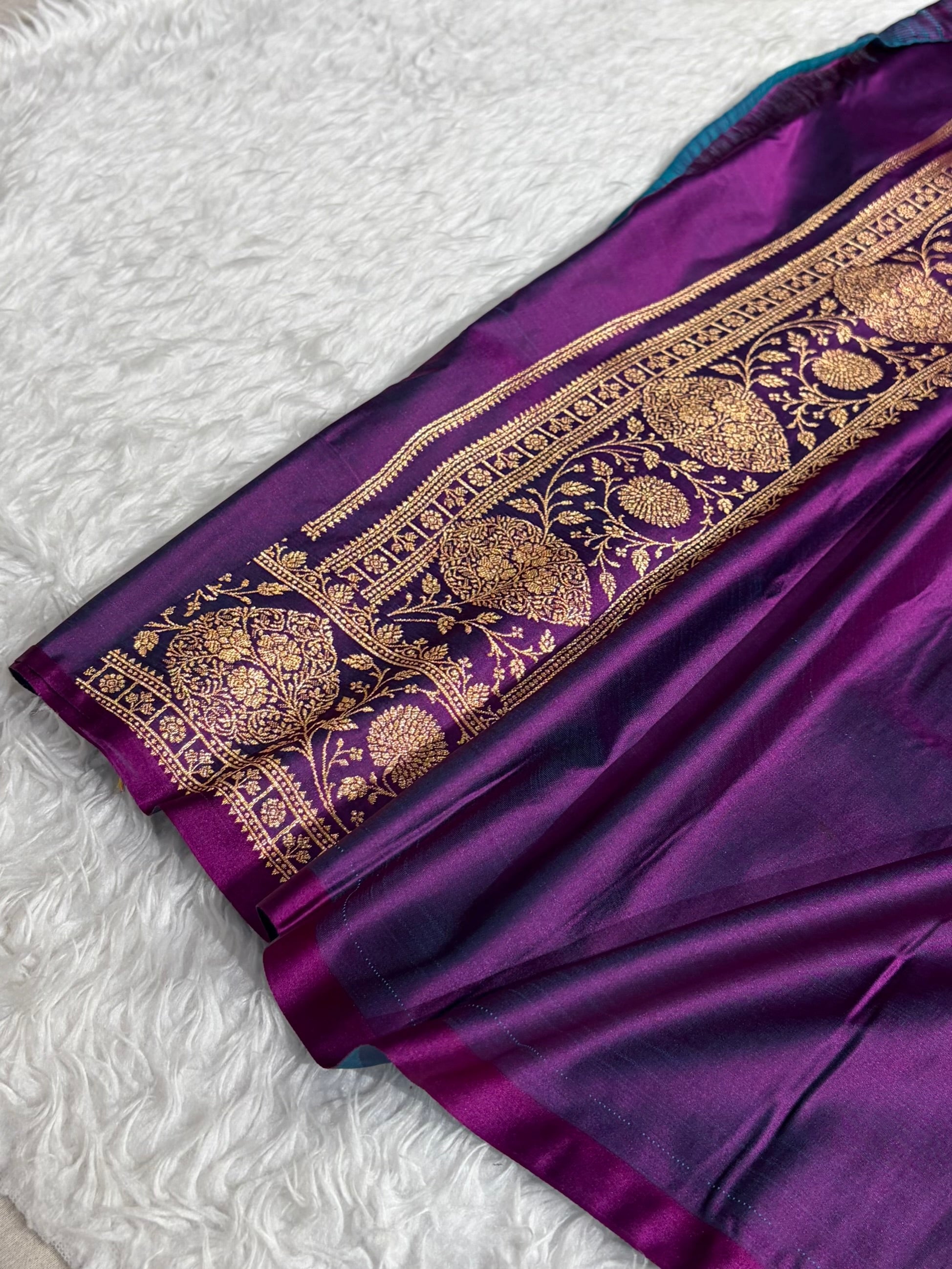 Mysorepattu Premium Satin Katan Silk Saree for Women | Jacquard Loom Woven Designer Saree