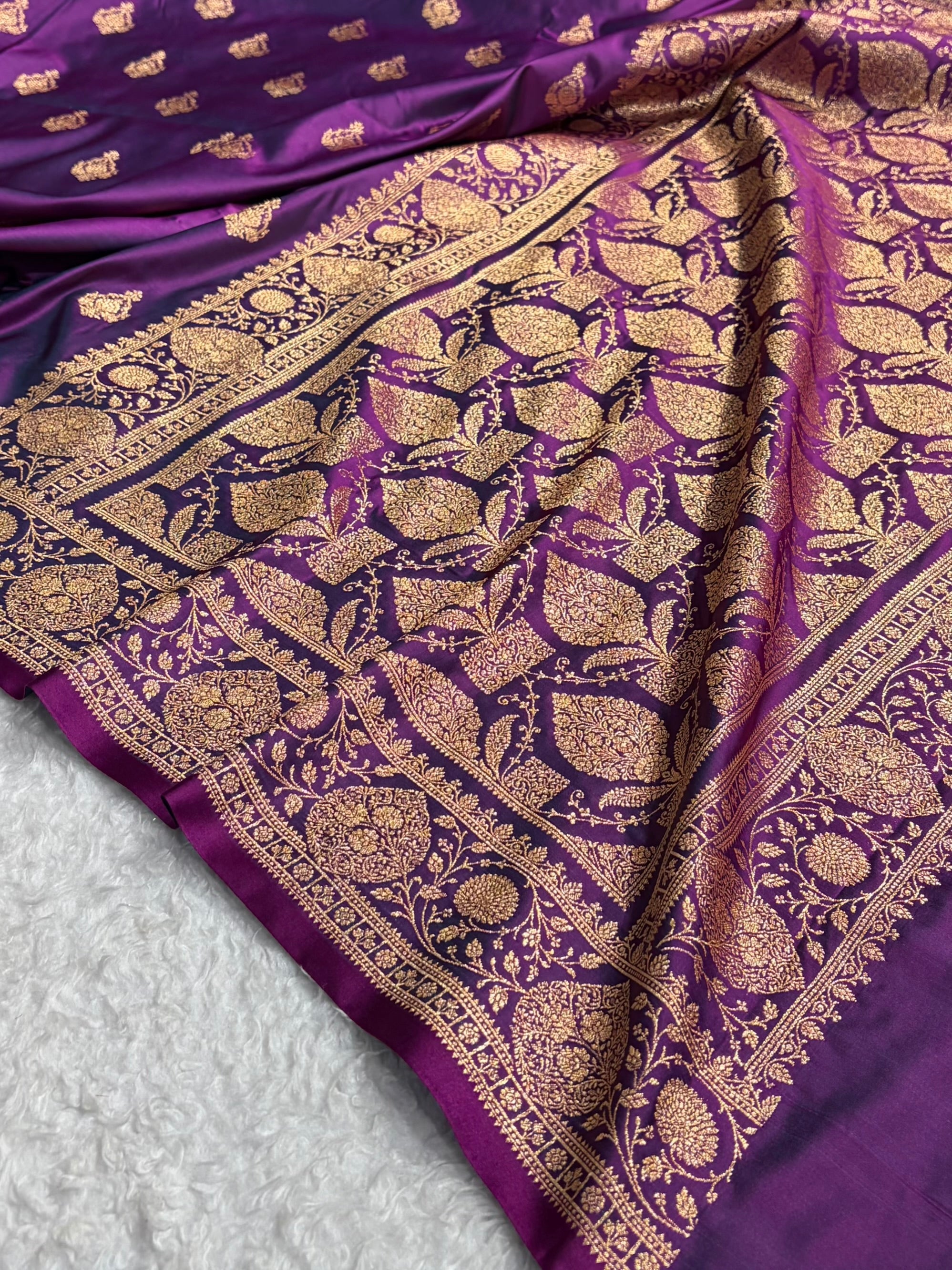 Mysorepattu Premium Satin Katan Silk Saree for Women | Jacquard Loom Woven Designer Saree