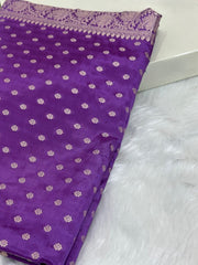 Crepe Silky Katan Banarasi Saree | Premium Jacquard Silk Saree | Mysorepattu