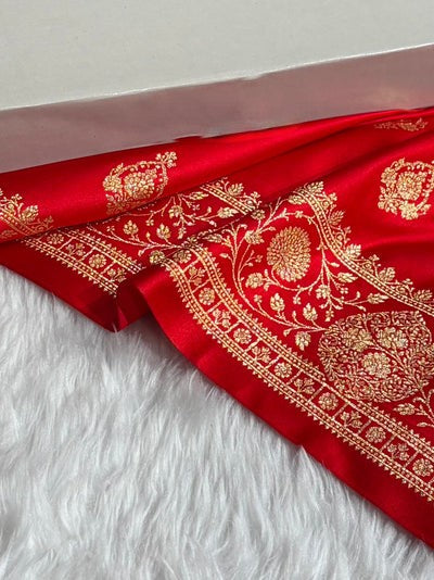 Mysorepattu Premium Satin Katan Silk Saree for Women | Jacquard Loom Woven Designer Saree