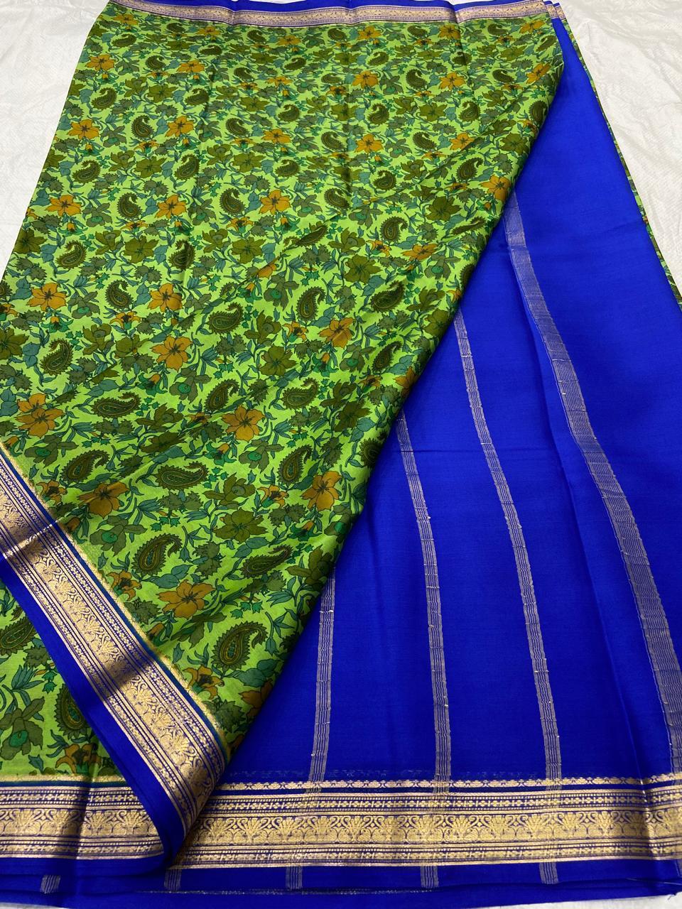 PAVITRA PURE KUBERA PATTU PATTERN SAREE DIGITAL PRINT (Copy)