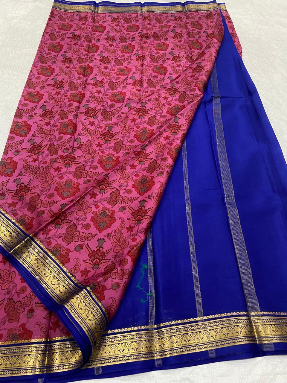 PAVITRA PURE KUBERA PATTU PATTERN SAREE DIGITAL PRINT (Copy)