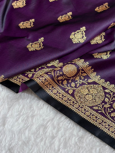 Mysorepattu Premium Satin Katan Silk Saree for Women | Jacquard Loom Woven Designer Saree