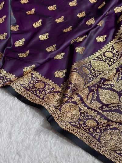Mysorepattu Premium Satin Katan Silk Saree for Women | Jacquard Loom Woven Designer Saree