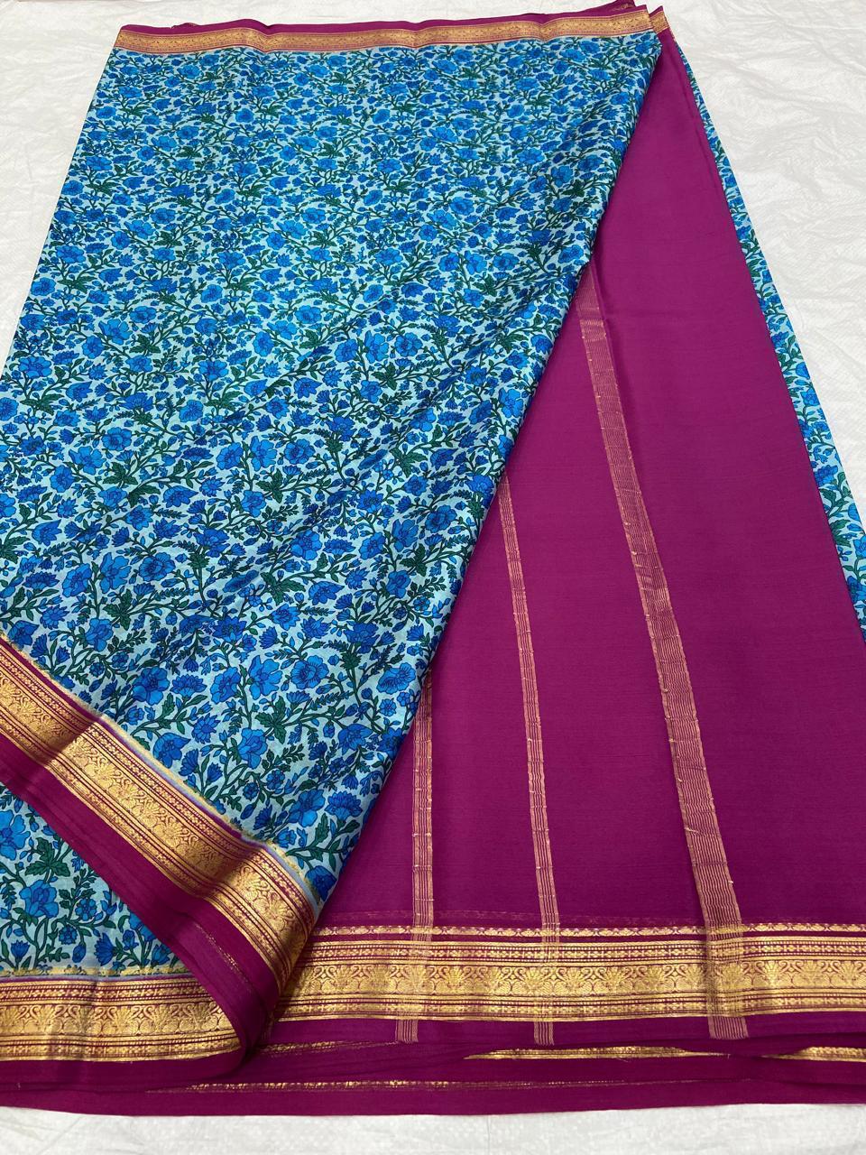 PAVITRA PURE KUBERA PATTU PATTERN SAREE DIGITAL PRINT (Copy)
